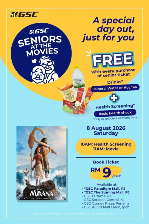 (Senior Special) Moana movie poster — GSC Cinemas Malaysia