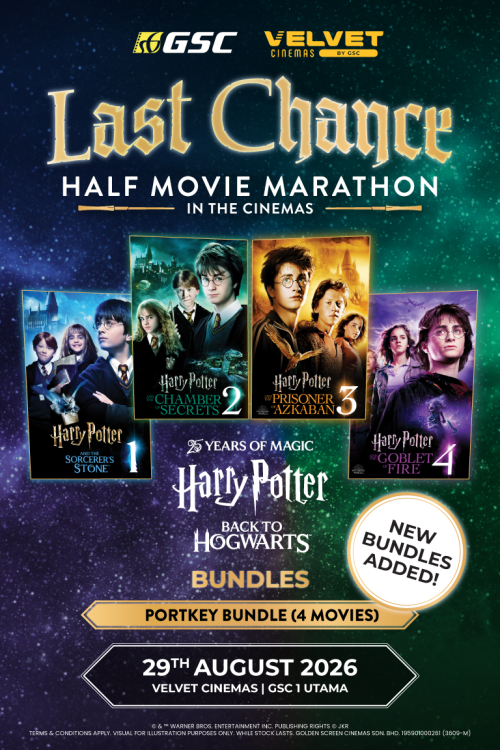 (HALF-MARATHON) Harry Potter 1-4 movie poster — GSC Cinemas Malaysia