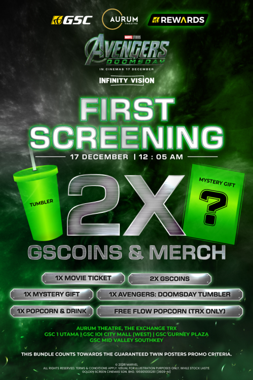(Infinity Vision) (FIRST)  Avengers: Doomsday movie poster — GSC Cinemas Malaysia
