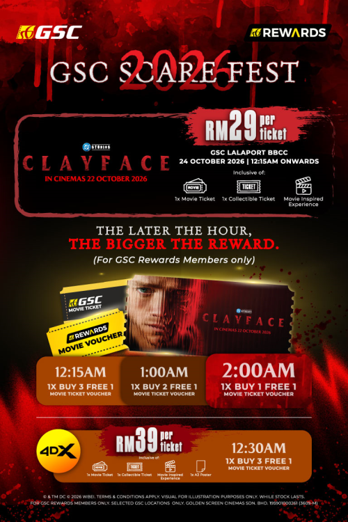 (SCARE FEST) Clayface movie poster — GSC Cinemas Malaysia